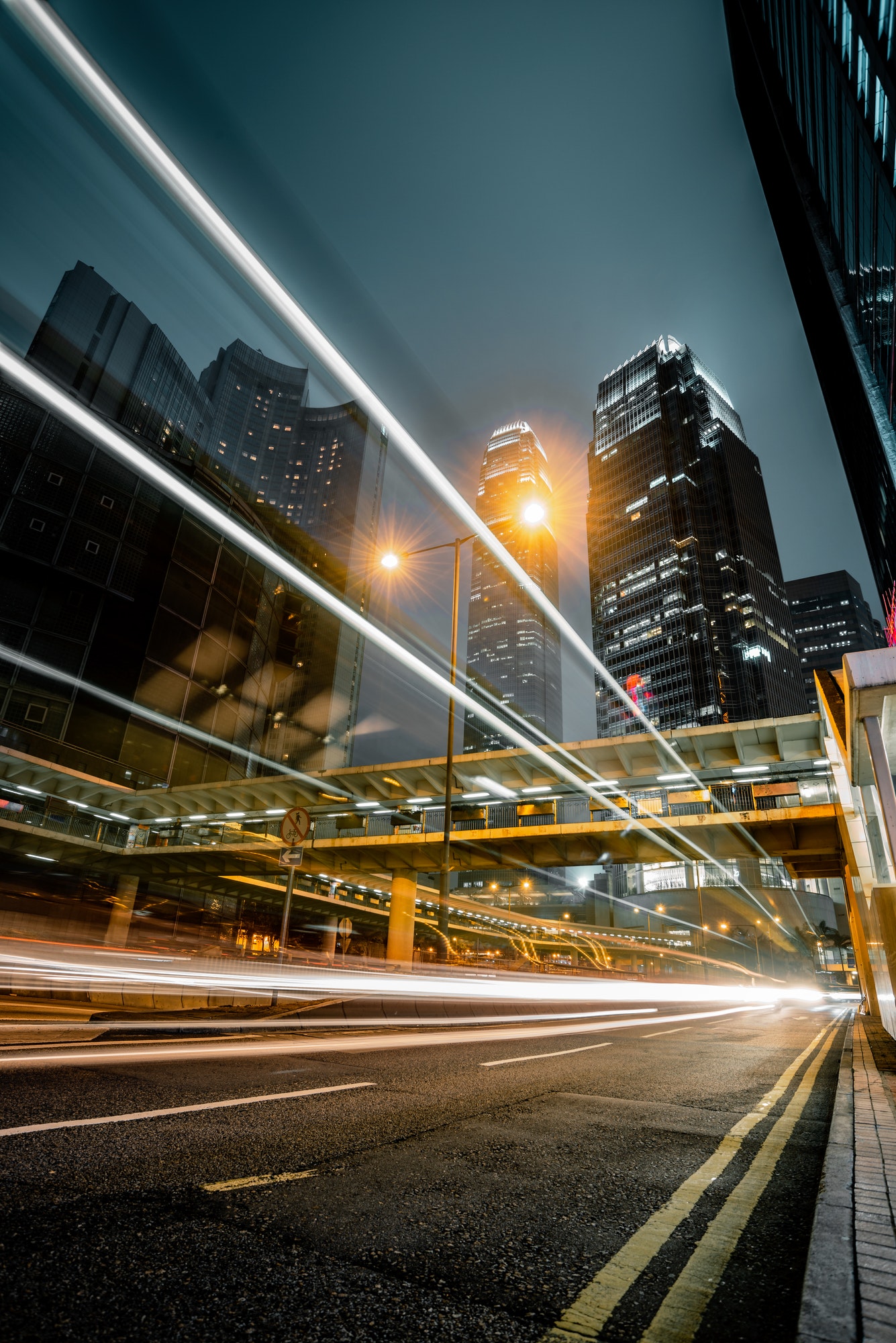Car light trails